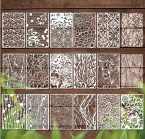 Šabloonid 16 tk  mustrid ca 28x12 cm