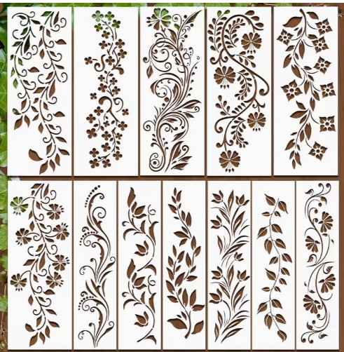 Šabloonid 10 tk taimed, 30x7,6 cm