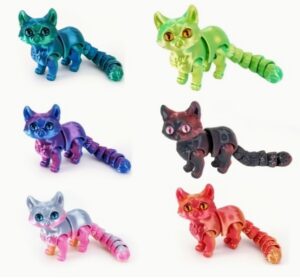 3D prinditud kass (pikkus koos sabaga 12 cm)