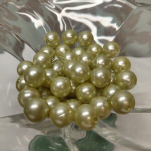 Akrüülpärlid 12 mm ca 50 tk heleroheline