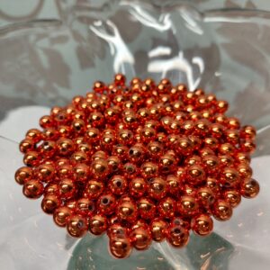 Akrüülpärlid 6 mm ca 200 tk oranz