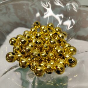 Akrüülpärlid 10 mm ca 50 tk  kuldsed läikivad