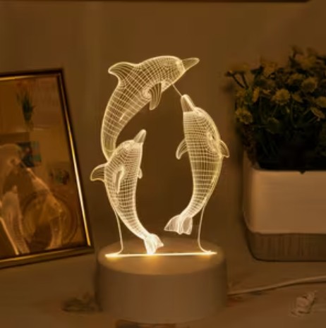 LED lamp 2D delfiinid