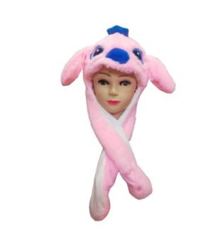 Liikuvate kõrvadega müts roosa Stitch